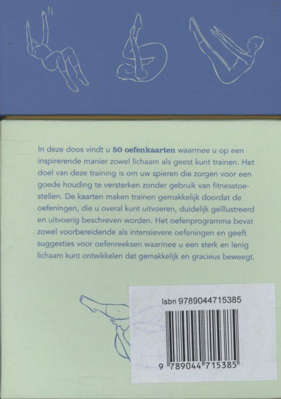 Achterkant van Pilates 50 kaarten