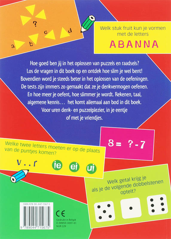 Achterkant van Reuzeleuke IQ-test voor kinderen