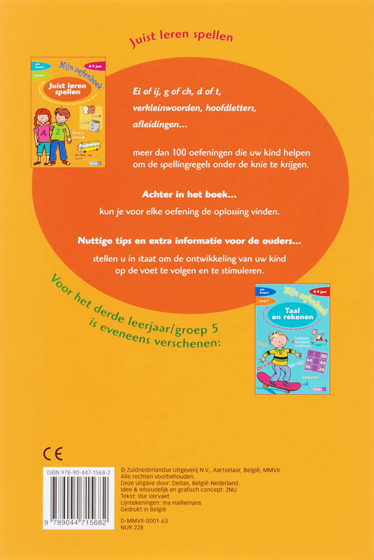 Achterkant van 8-9 jaar groep 5