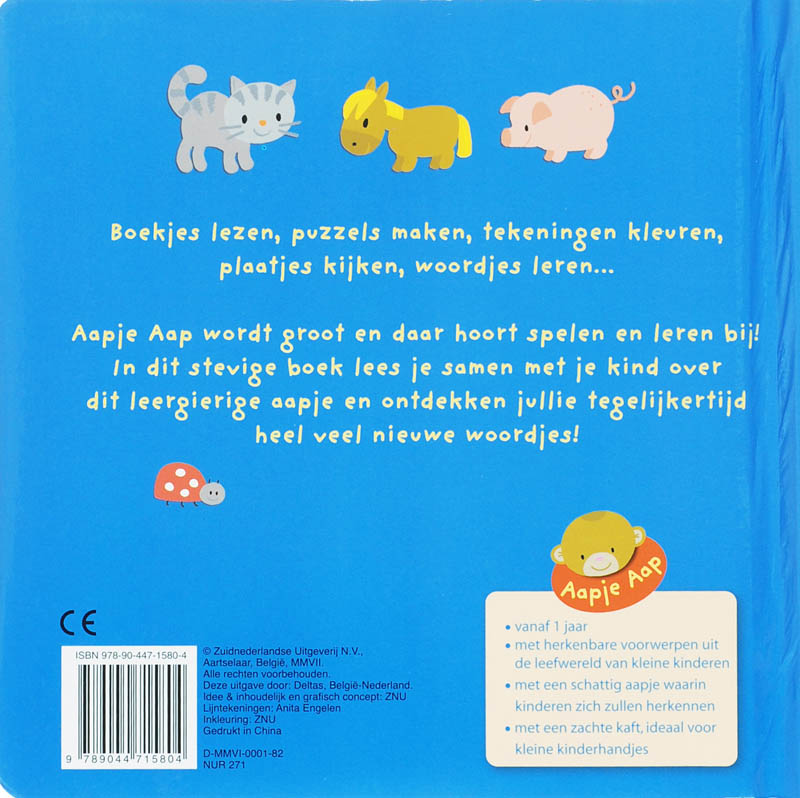 Achterkant van Eerste woordenboek
