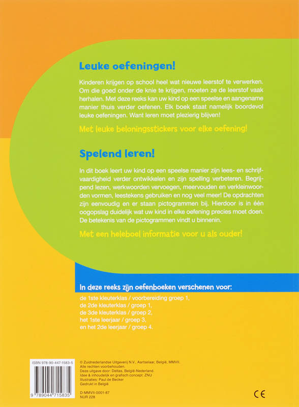 Achterkant van 8-9 jaar groep 5
