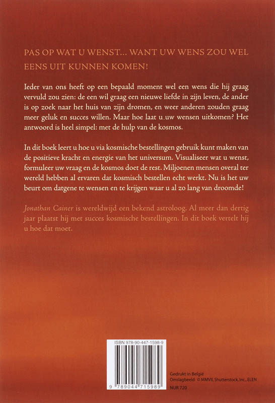 Achterkant van Met de hulp van de kosmos