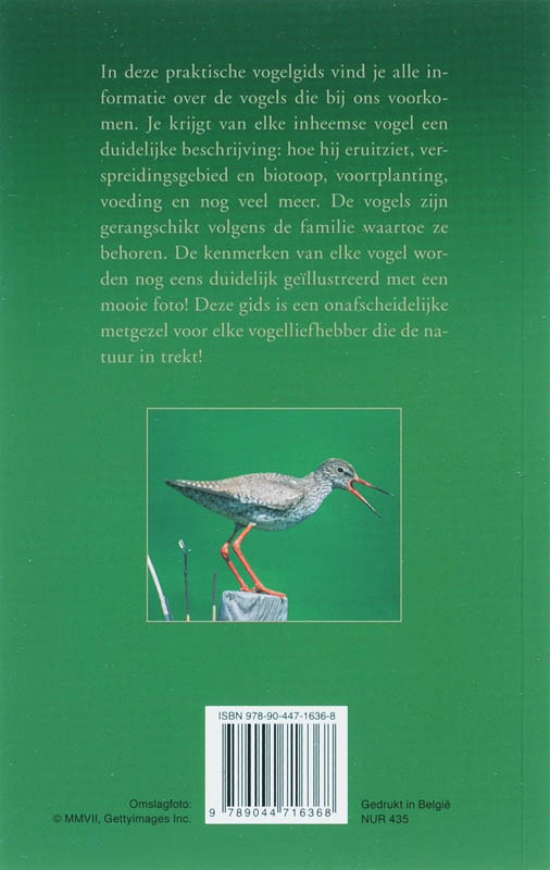 Achterkant van Deltas vogelgids