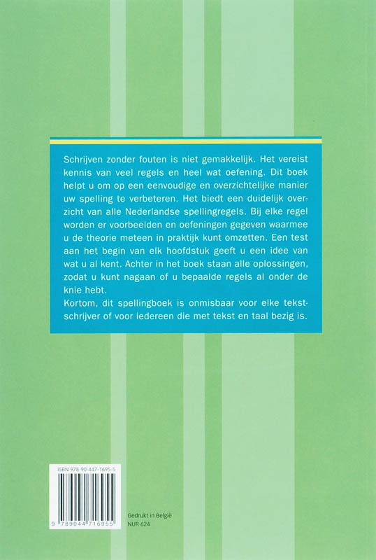 Achterkant van Schrijven zonder fouten