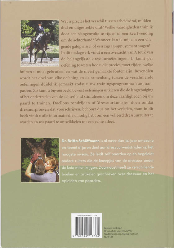 Achterkant van Groot handboek dressuur