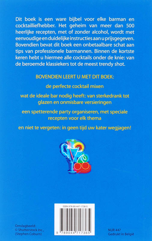Achterkant van Handboek van de barman