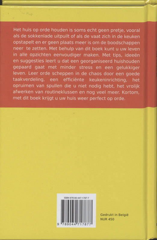 Achterkant van Opgeruimd staat netjes