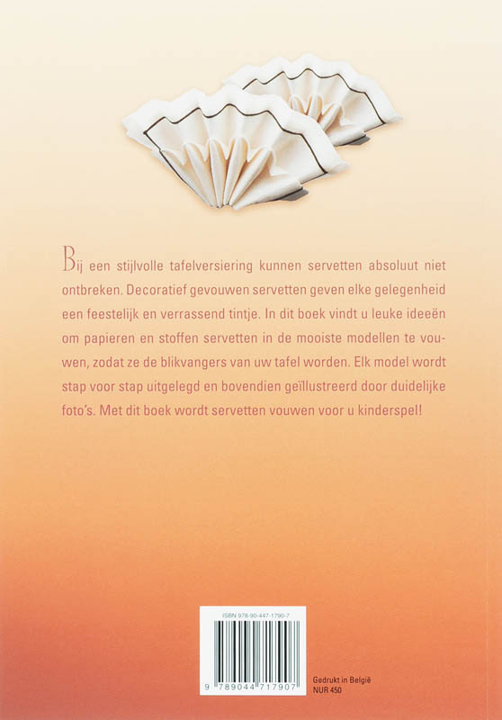 Achterkant van Creatief en stijlvol servetten vouwen