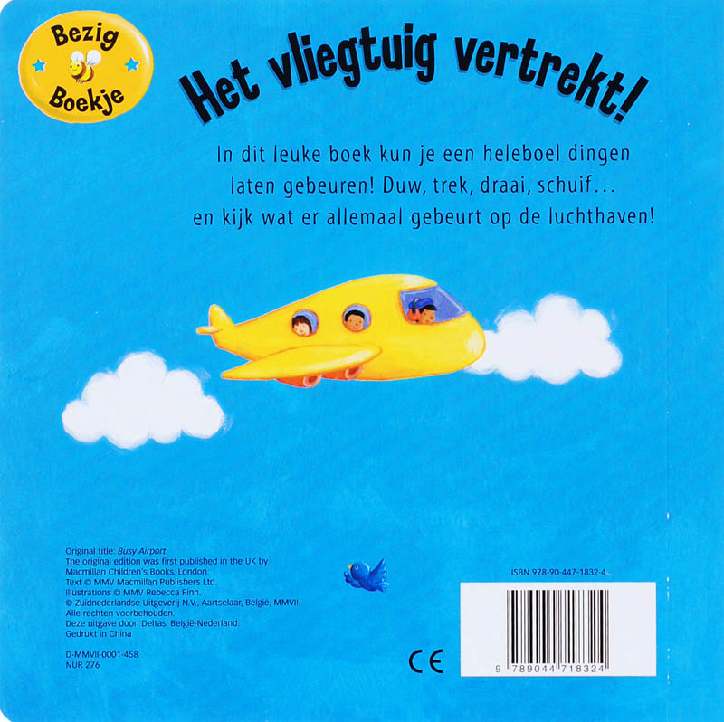Achterkant van Het vliegtuig vertrekt!