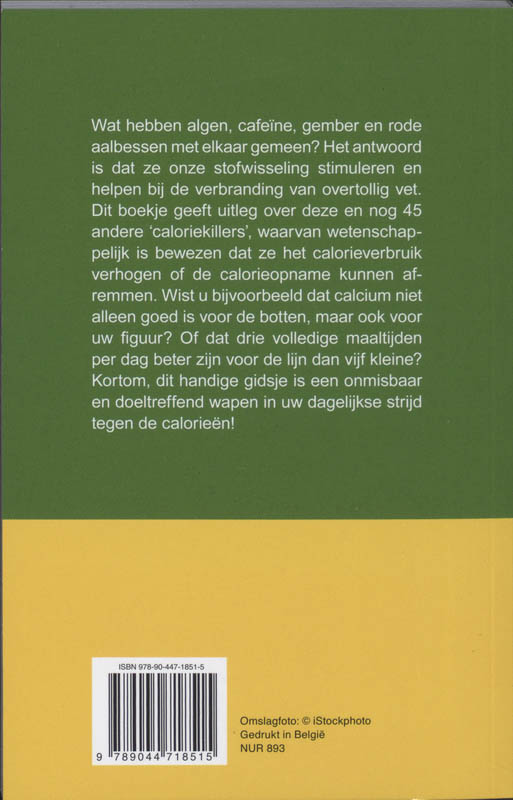 Achterkant van De beste caloriekillers
