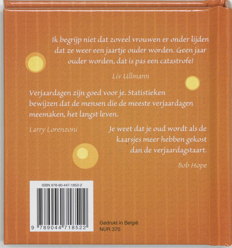 Achterkant van Speciaal voor de jarige!