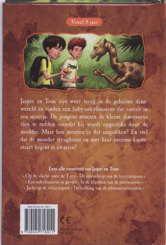 Achterkant van Een ankylosaurus in gevaar