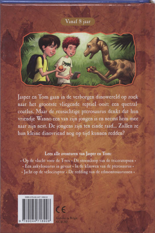 Achterkant van In de klauwen van een pterosaurus