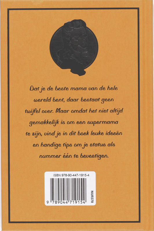 Achterkant van Het super mama boek