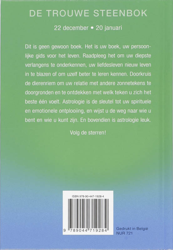 Achterkant van De trouwe steenbok