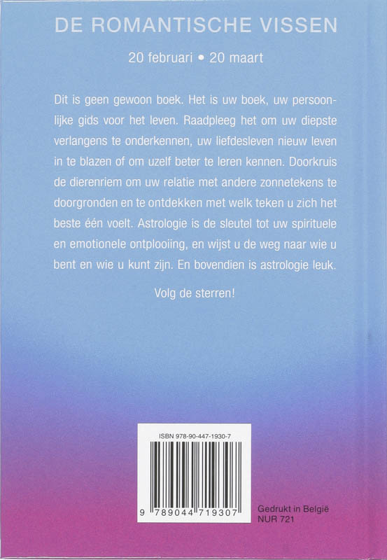Achterkant van De romantische vissen