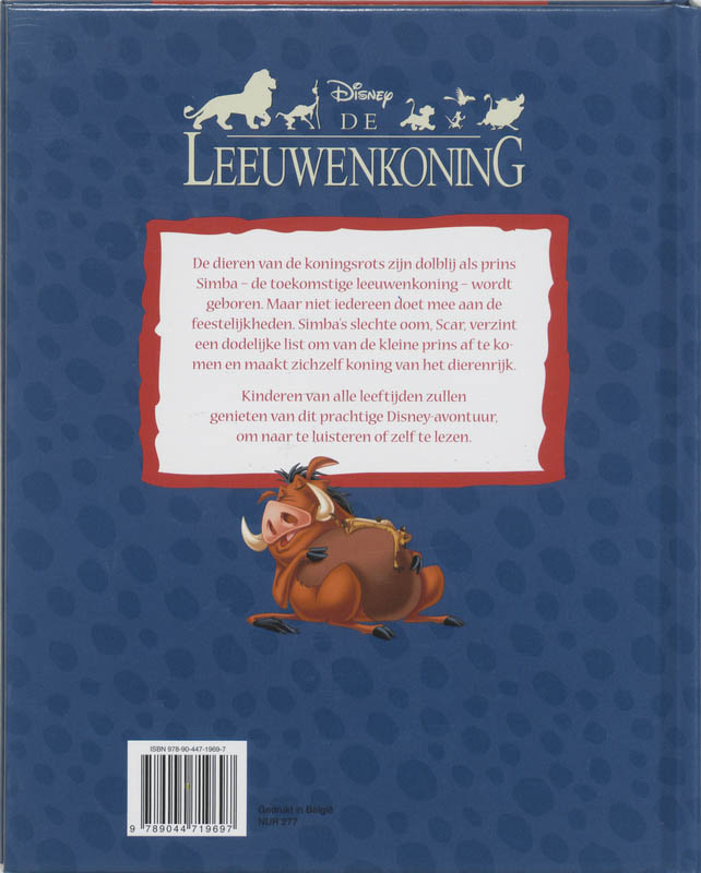 Achterkant van De leeuwenkoning