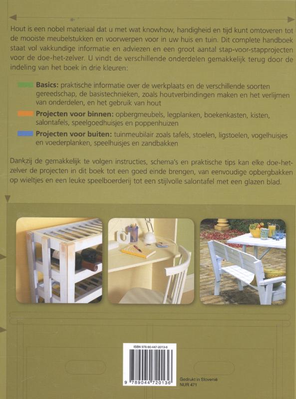 Achterkant van Compleet handboek houtbewerking