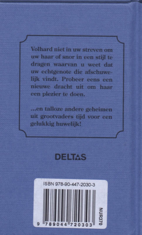 Achterkant van Gedragsregels voor de getrouwde man