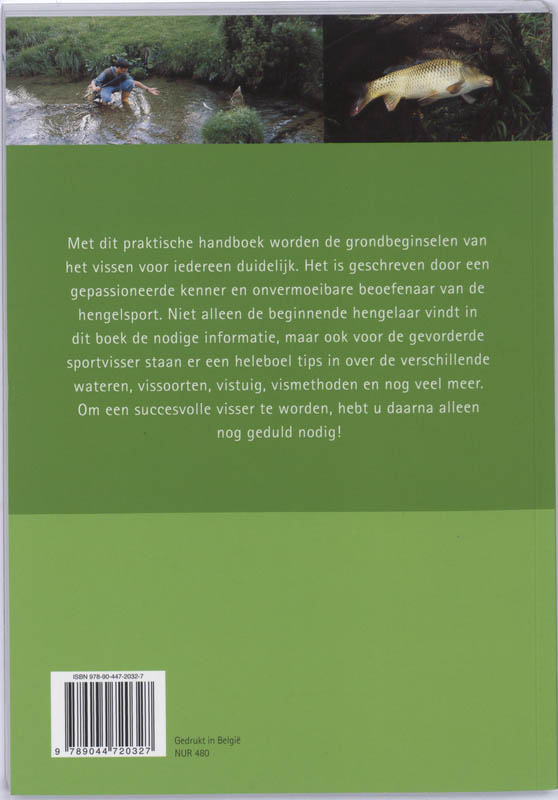 Achterkant van Basishandboek sportvissen