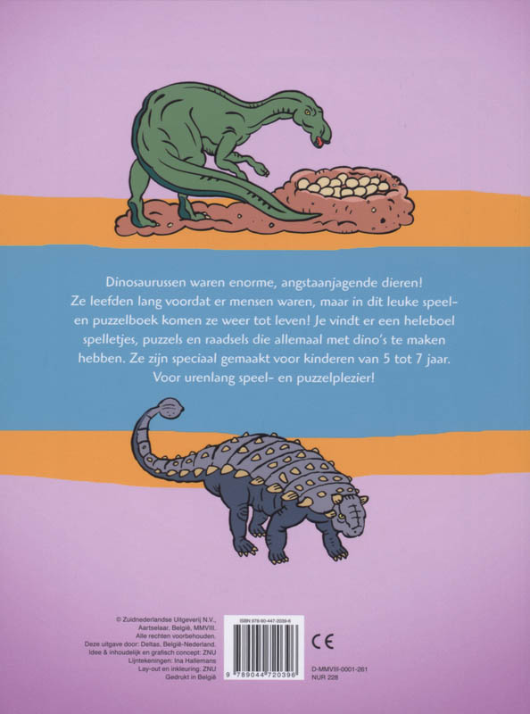 Achterkant van Dinosaurussen 5-7 jr