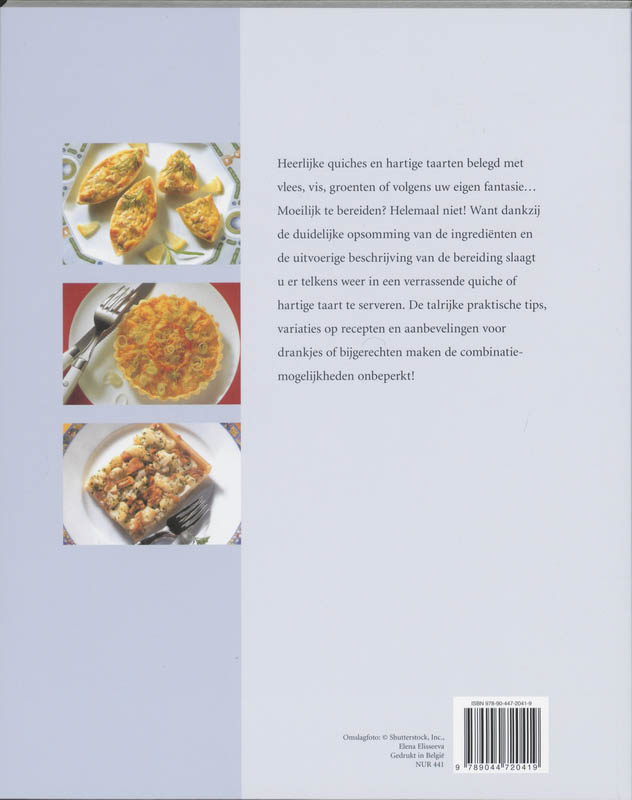 Achterkant van De lekkerste quiches & hartige taarten