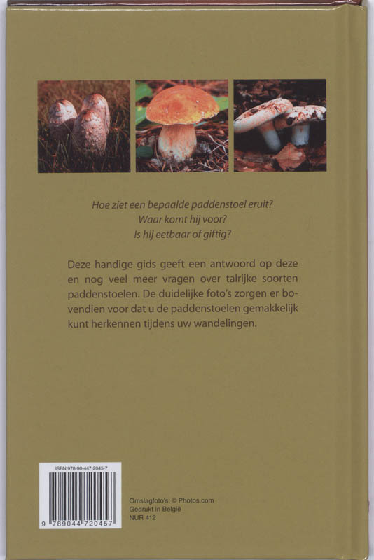 Achterkant van Natuurgids Paddenstoelen