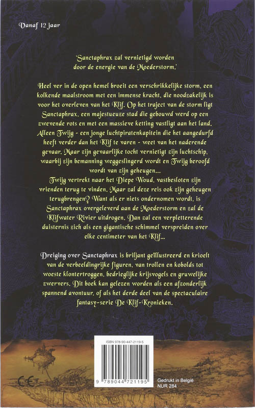 Achterkant van Dreiging over Sanctaphrax