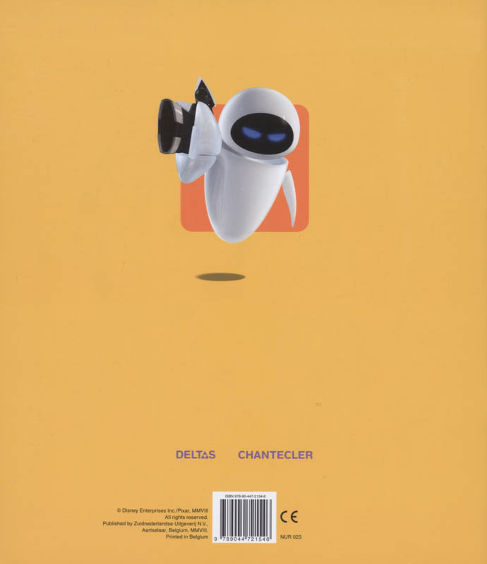 Achterkant van Disney sticker parade wall-e
