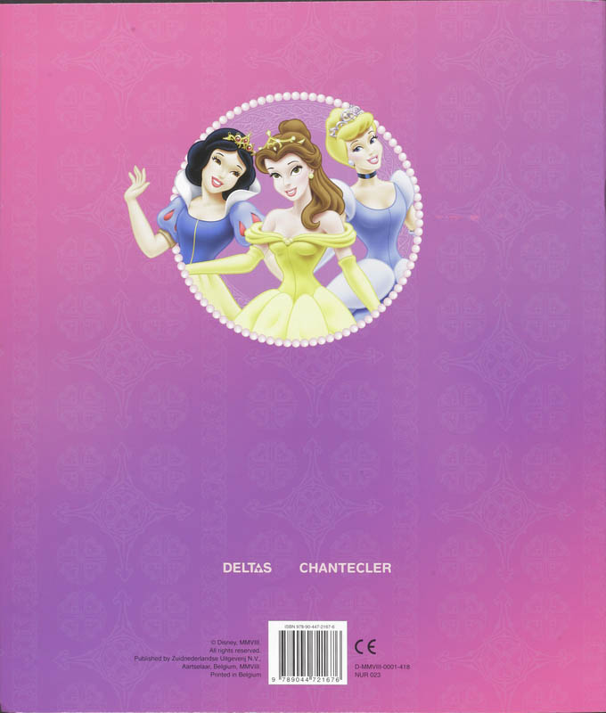 Achterkant van Disney sticker parade princess