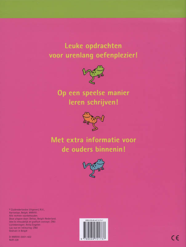 Achterkant van Allereerste schrijfoefeningen