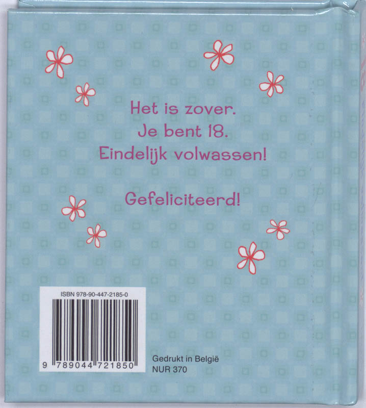 Achterkant van 18 Eindelijk volwassen