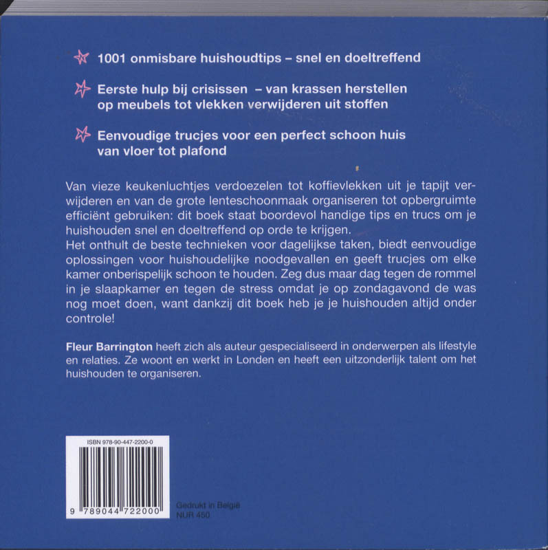 Achterkant van 1001 super huishoudtips