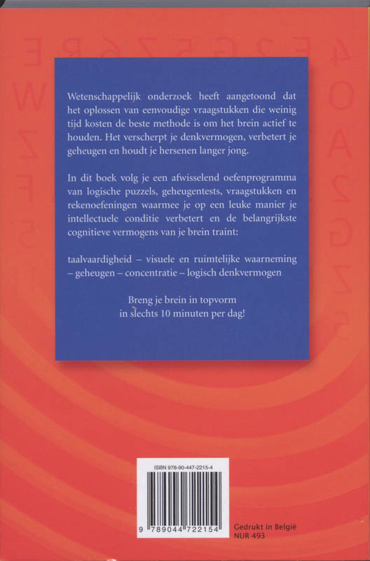 Achterkant van Stimuleer je brein - Use it or lose it!