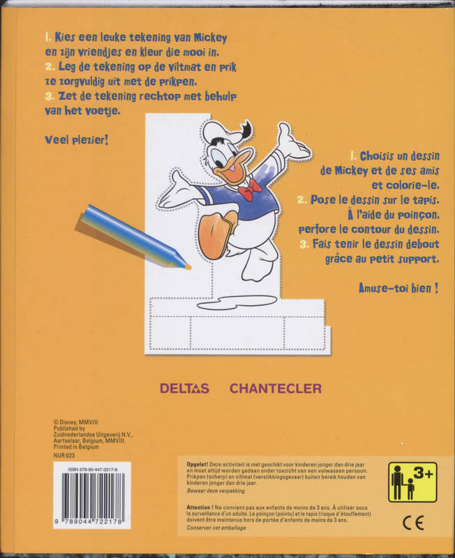 Achterkant van Disney Prikblok MIckey / Disney Bloc a perforer Mickey