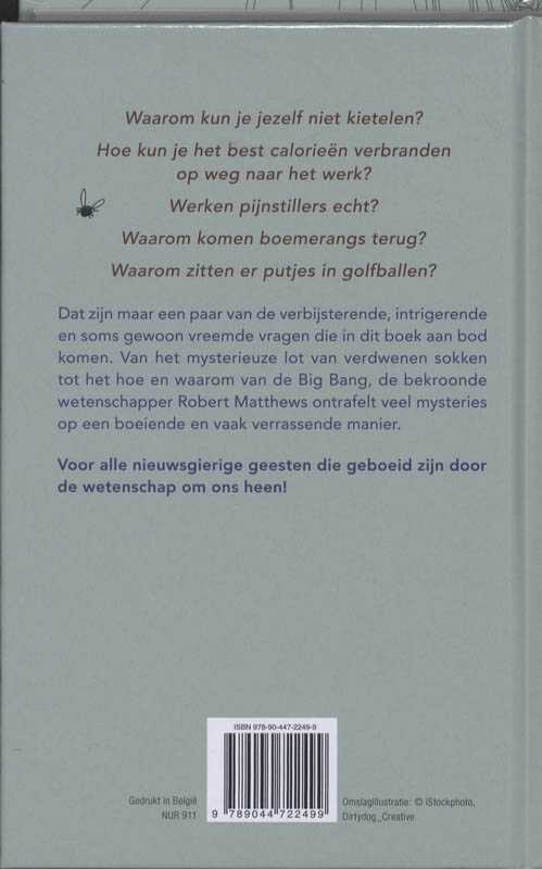 Achterkant van Waarom kleven spinnen niet aan hun web?