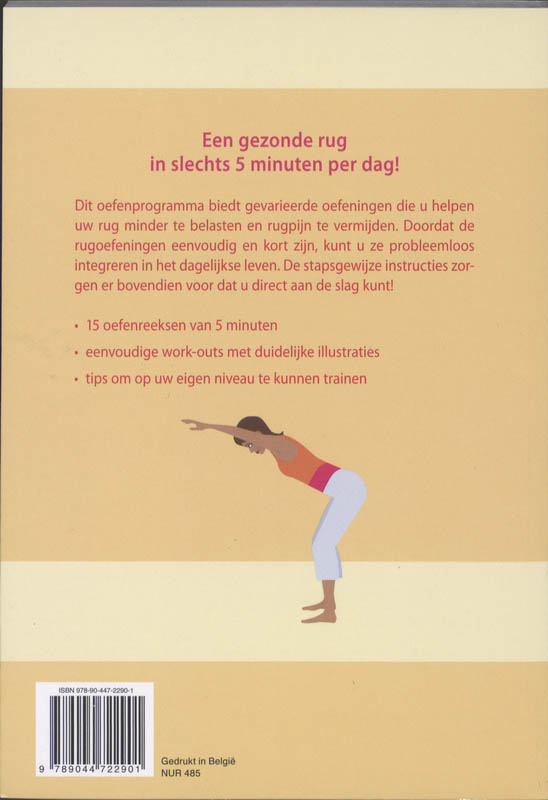 Achterkant van Rugtraining voor elke dag