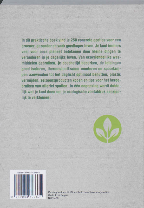 Achterkant van 250 onmisbare ecotips