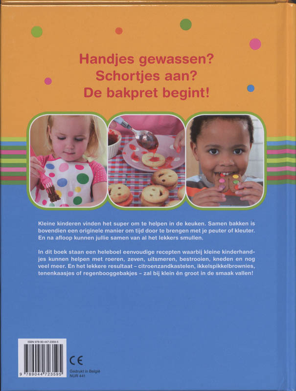 Achterkant van Bakpret voor kleine handjes
