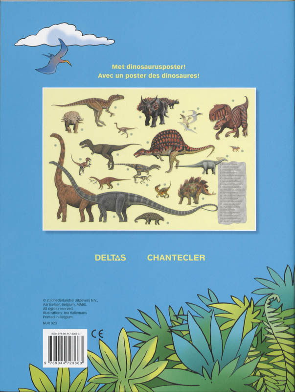 Achterkant van Viva dino colorama kleurboek
