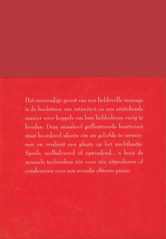 Achterkant van Erotische massage - 50 kaarten