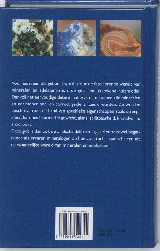 Achterkant van Deltas gids voor mineralen en edelstenen