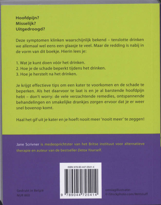 Achterkant van De beste anti-kater tips