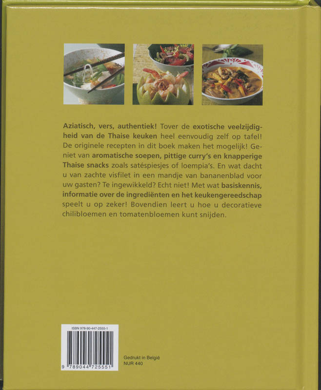Achterkant van Thais koken