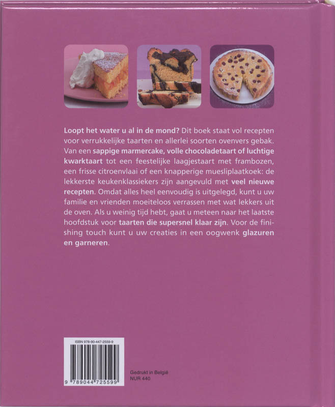 Achterkant van Taart & gebak
