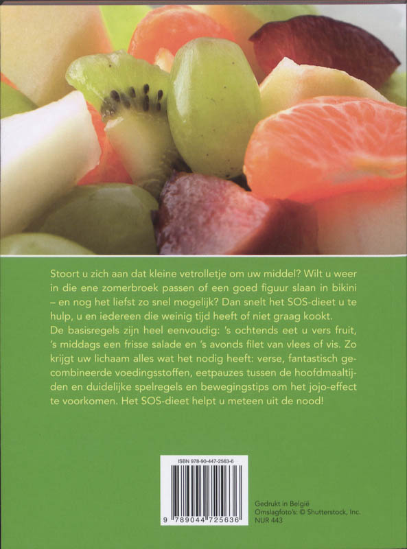 Achterkant van Het SOS-dieet