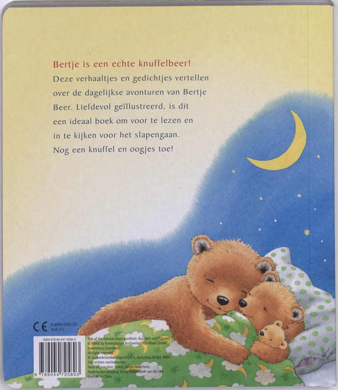Achterkant van De mooiste knuffelverhalen