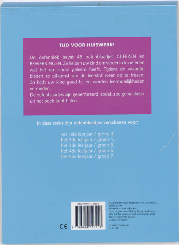 Achterkant van Cijferen en bewerkingen 9-10 jr