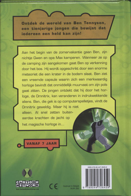 Achterkant van Ben 10 Jacht op de Omnitrix
