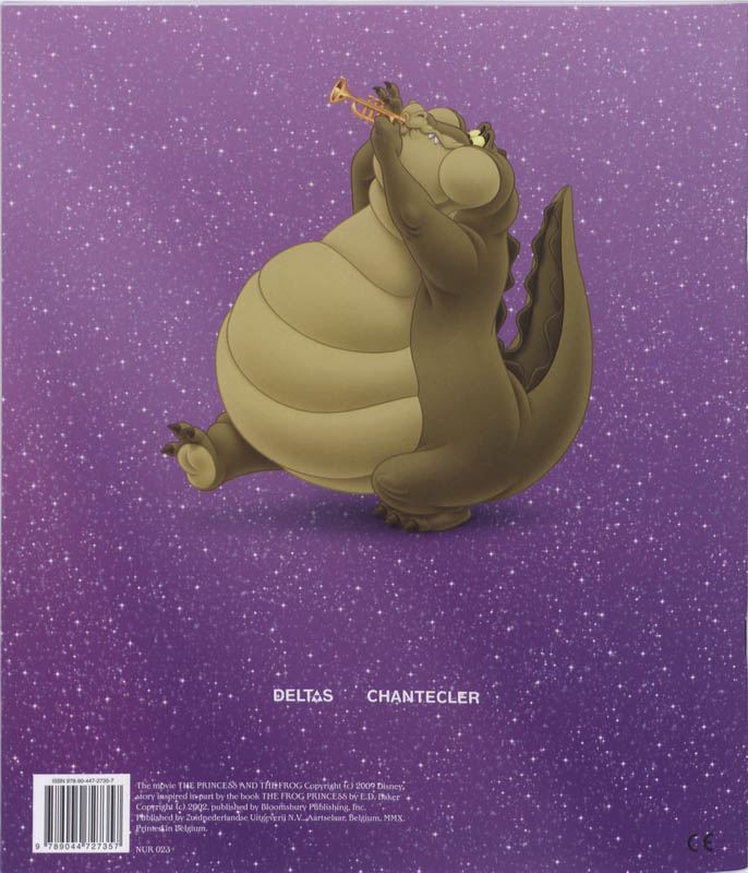 Achterkant van The Princess and the Frog stickerparade